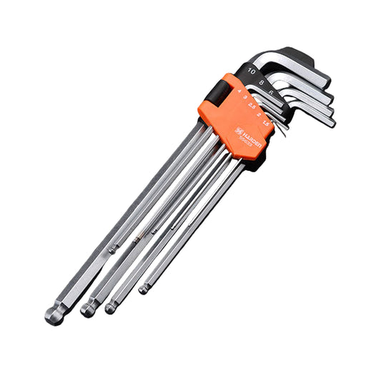 JUEGO DE LLAVES ALLEN EXTRA LARGAS PUNTA REDONDA 9PZS - HARDEN