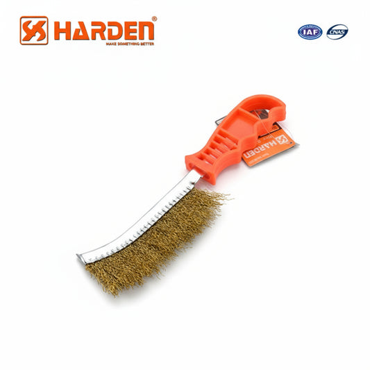 CEPILLO DE ALAMBRE DE COBRE CON MANGO DE PLASTICO 225mm - HARDEN