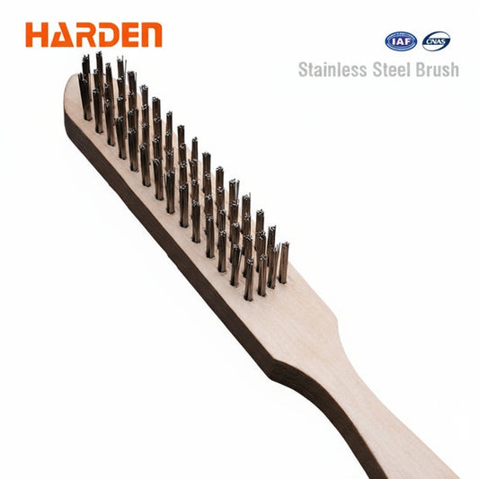 CEPILLO DE ALAMBRE DE ACERO INOXIDABLE DE 4 FILAS - HARDEN