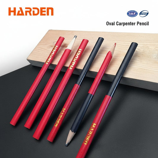 LAPIZ DE CARPINTERO OVALADO BICOLOR ROJO Y AZUL CAJA DE 12 - HARDEN