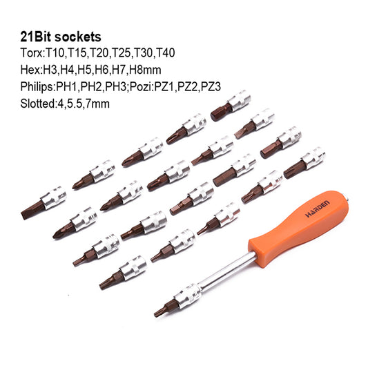 JUEGO DE DADOS (SOCKET) CON MALETIN 46PZS 1/4" - HARDEN