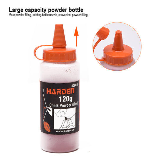 BOTELLA DE POLVO DE TIZA ROJO 120g - HARDEN