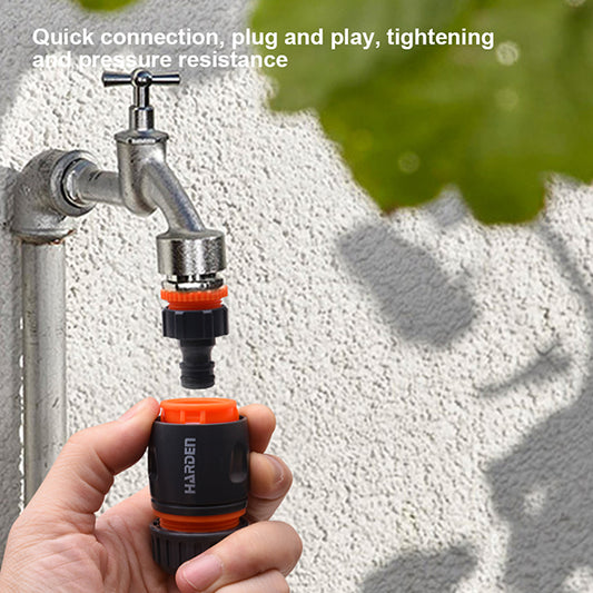 CONECTOR RAPIDO PARA MANGUERA CON PARADA DE AGUA 1/2 - HARDEN