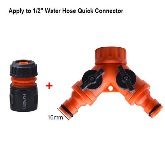 CONECTOR PARA MANGUERA TIPO Y DE DOS VIAS CON CIERRE INDIVIDUAL 1/2" - HARDEN