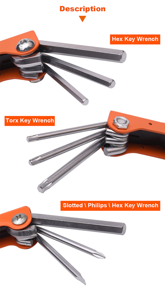 JUEGO DE LLAVES ALLEN CORTAS TIPO NAVAJA 7 EN 1 - HARDEN