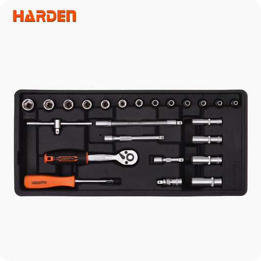 BANDEJA PARA GABINETE DE SOCKET (DADOS) 1/4" 24PZS - HARDEN