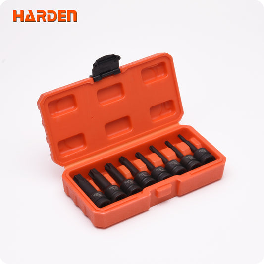JUEGO DE DADOS DE 1/2 DE PUNTA TORX DE IMPACTO 8PZS - HARDEN