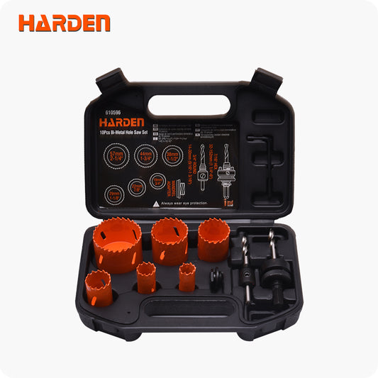 JUEGO DE SIERRA COPAS (BROCAS CILINDRICAS) BI-METAL MALETIN DE 10PZS - HARDEN