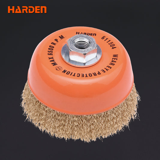 CEPILLO DE ALAMBRE DE COPA CON TUERCA - HARDEN