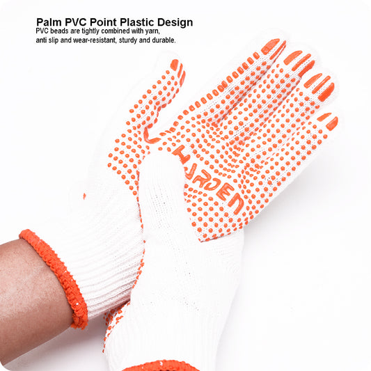 GUANTE DE TRABAJO DE PUNTOS DE PVC 10" (PAR) - HARDEN