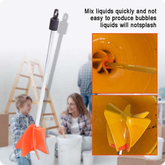 BARRA MEZCLADORA PARA PINTURA CABEZA DE POLIPROPILENO 290mm (11") VASTAGO HEXAGONAL - HARDEN