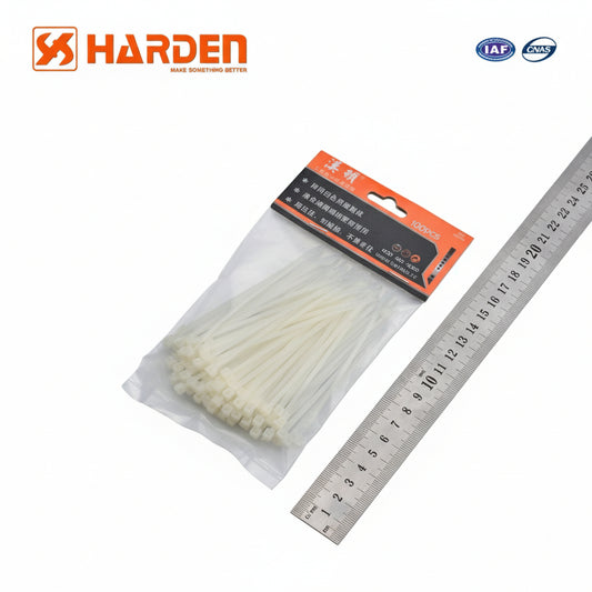 ZUNCHOS PARA CABLE 100 (4") x2.5 BLANCO PAQUETE DE 100 - HARDEN