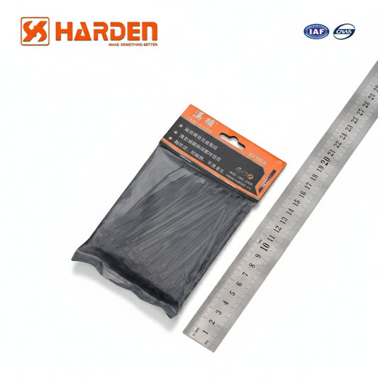 ZUNCHOS PARA CABLE 100 (4") x2.5 NEGRO PAQUETE DE 100 - HARDEN