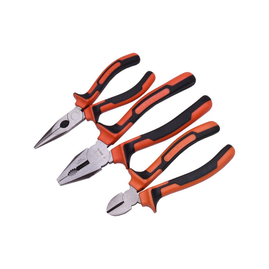 JUEGO DE ALICATES 3PZS COMBINACION 8", PUNTA LARGA 6" Y CORTE DIAGONAL 6" - HARDEN