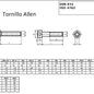TORNILLO ALLEN CILINDRICO Diámetro M12