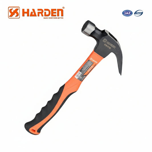 MARTILLO DE UNA CURVA CON MANGO DE FIBRA DE VIDRIO  570gr (20oz)  -  HARDEN
