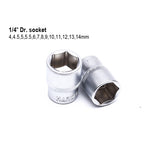 JUEGO DE DADOS (SOCKET) CON MALETIN  46PZS  1/4"  -  HARDEN