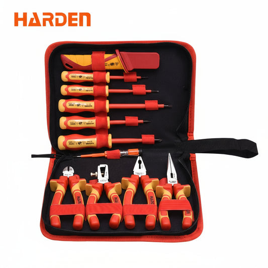 JUEGO DE HERRAMIENTAS AISLANDAS CON ESTUCHE  11 PIEZAS  -  HARDEN