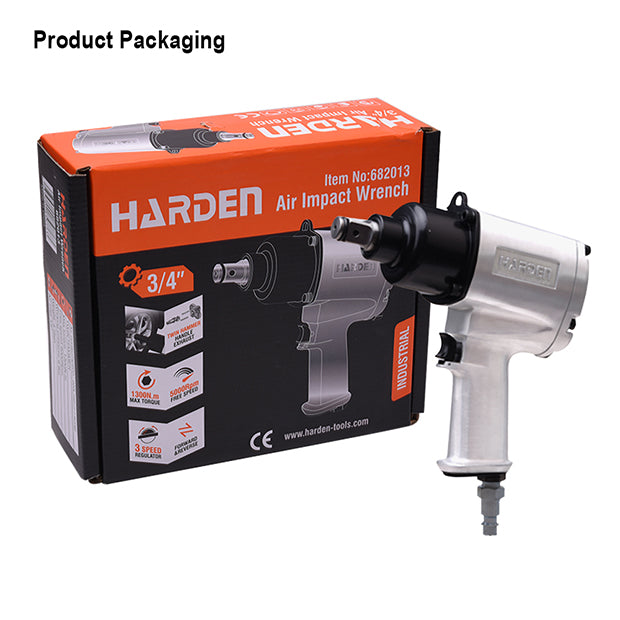 PISTOLA DE IMPACTO NEUMATICA  3/4"  1.200Nm (890 FT/LB)  -  HARDEN