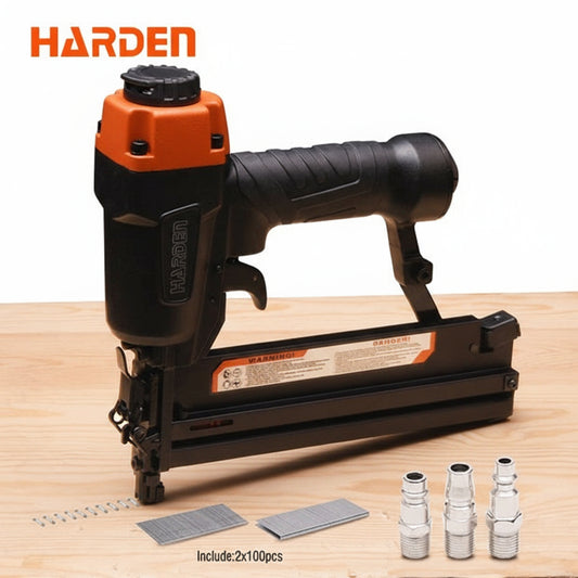 GRAPADORA NEUMATICA 2 EN 1 (CLAVO Y GRAPA) CAPACIDAD 100pcs  60psi - 100psi  -  HARDEN