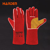 PAR DE GUANTES DE SOLDADOR ROJO 16"  -  HARDEN