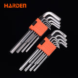 JUEGO DE LLAVES LARGAS ALLEN Y TORX 9PZS CADA JUEGO - HARDEN