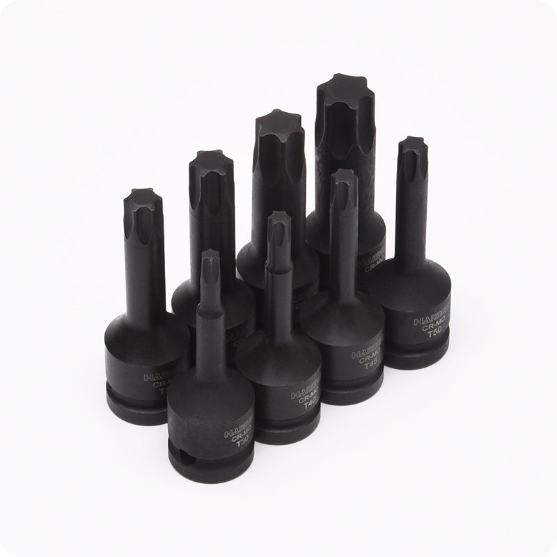 JUEGO DE DADOS DE 1/2 DE PUNTA TORX DE IMPACTO 8PZS - HARDEN