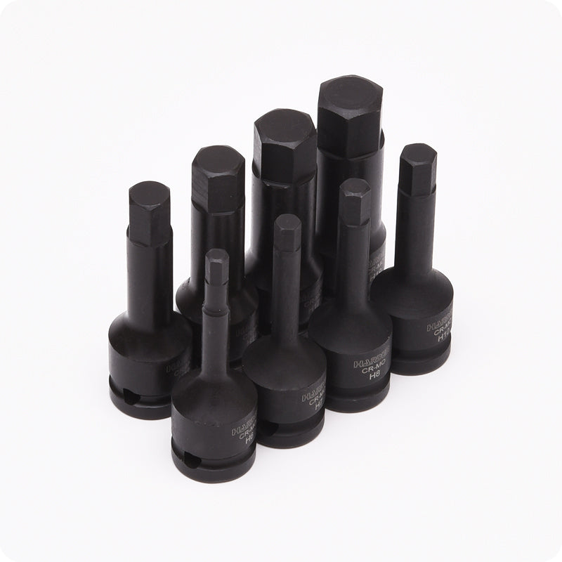 JUEGO DE DADOS DE 1/2 DE PUNTA HEXAGONAL DE IMPACTO 8PZS - HARDEN