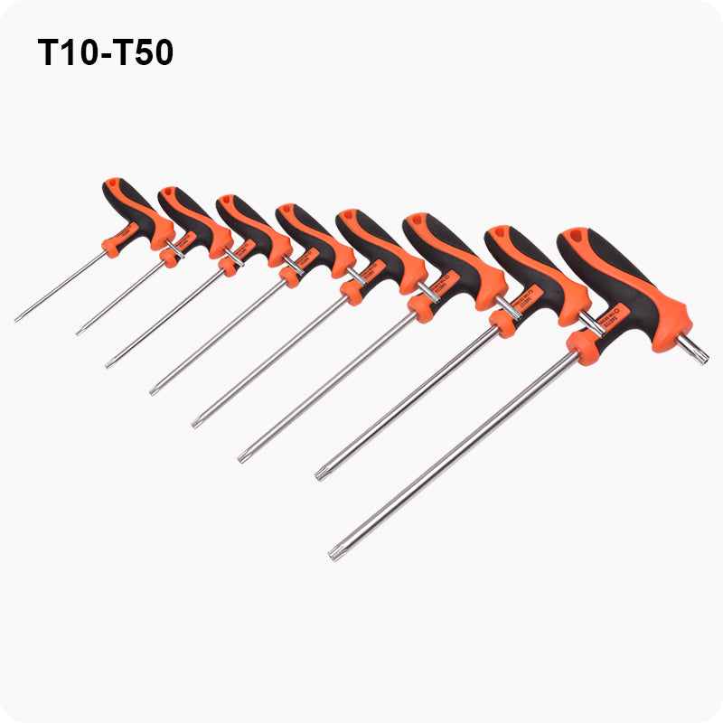 Llave acodada Torx con cabeza de bola y mango en T, T50 Llave acodada Torx con cabeza de bola y mango en T, T50