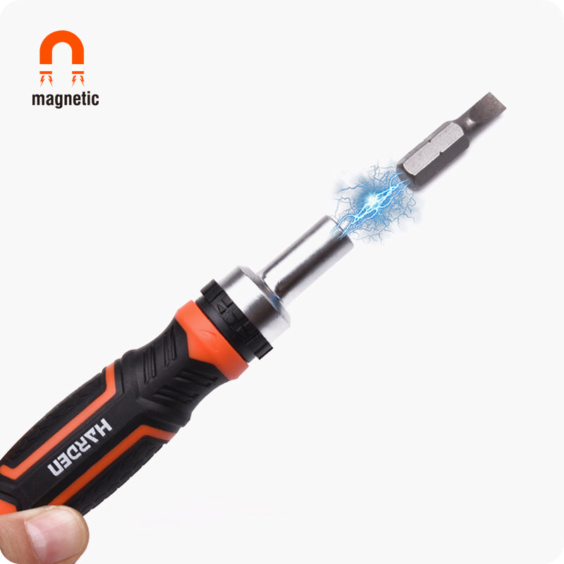 JUEGO DE RATCHET DESTORNILLADOR Y LLAVE "T" CON PUNTAS Y SOCKETS (DADOS) 28 PZS - HARDEN