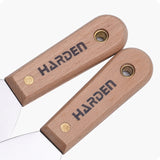 ESPATULA DE ACERO PULIDO CON MANGO DE MADERA - HARDEN