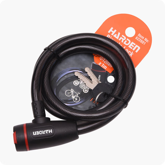 CANDADO PARA BICICLETA CILINDRO DE BRONCE CON DOS (2) LLAVES 12mm X 1M - HARDEN