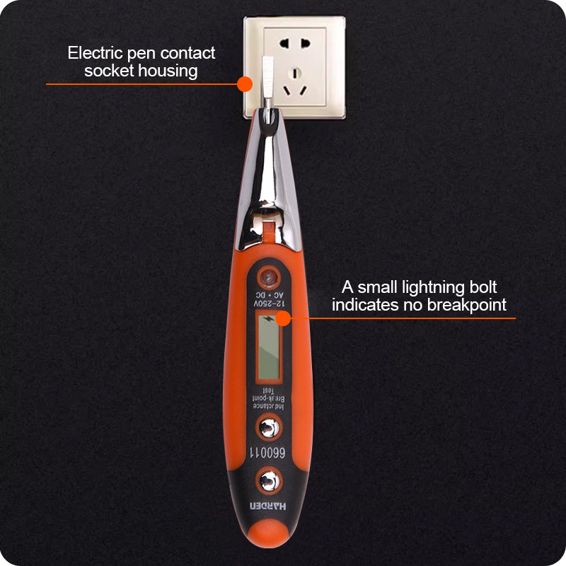 TESTER DE VOLTAJE DIGITAL 12V - 250V - HARDEN