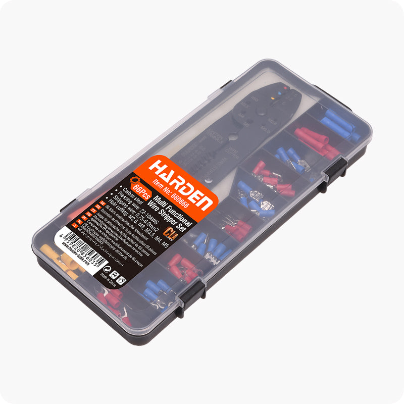 JUEGO DE HERRAMIENTA MULTIFUNCIONAL P/ TERMINALES 66PZS - HARDEN