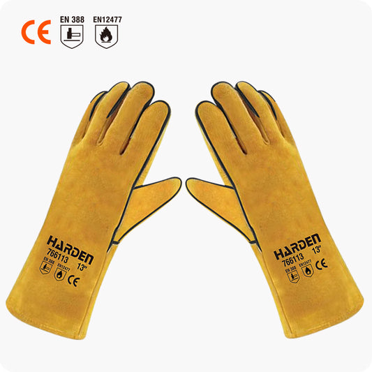 GUANTE DE SOLDADOR AMARILLO 13" (PAR) - HARDEN