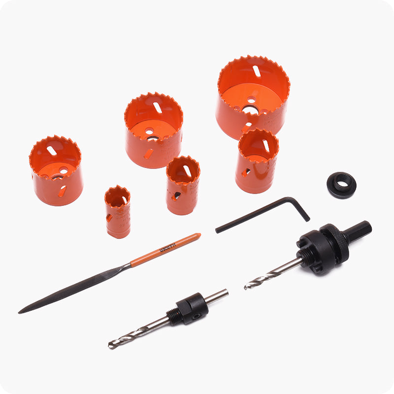 JUEGO DE SIERRA COPAS (BROCAS CILINDRICAS) BI-METAL MALETIN DE 11PZS - HARDEN