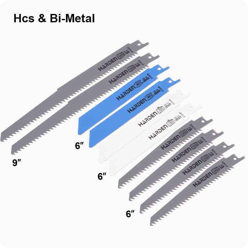 JUEGO DE HOJAS PARA SIERRA RECIPROCA (6DPP, 10DPP y 18DPP) SET DE 10PZS - HARDEN