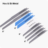 JUEGO DE HOJAS PARA SIERRA RECIPROCA (6DPP, 10DPP y 18DPP) SET DE 10PZS - HARDEN