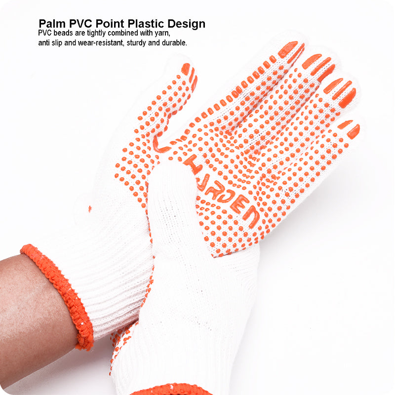 GUANTE DE TRABAJO DE PUNTOS DE PVC 10" (PAR) - HARDEN