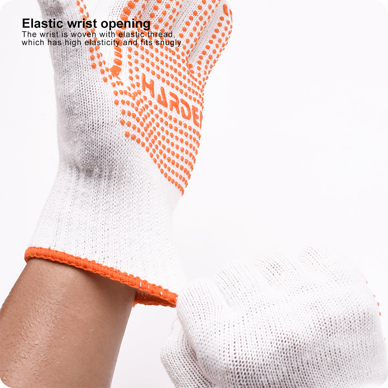 GUANTE DE TRABAJO DE PUNTOS DE PVC 10" (PAR) - HARDEN