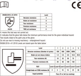 GUANTE ANTICORTE DE HPPE SIN COSTURA CON PALMA DE NITRILO 10" (PAR) - HARDEN