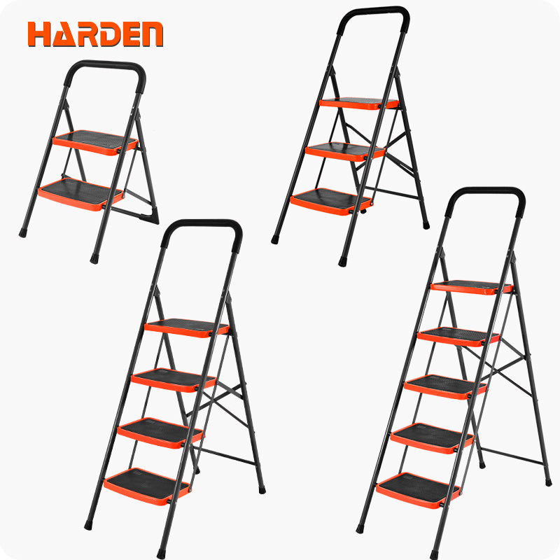 ESCALERA PLEGABLE DE ACERO CARGA 150Kg - HARDEN