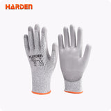 GUANTE ANTICORTE DE HPPE SIN COSTURA CON PALMA DE POLIURETANO 10" (PAR) - HARDEN