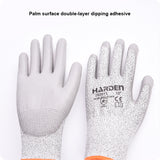 GUANTE ANTICORTE DE HPPE SIN COSTURA CON PALMA DE POLIURETANO 10" (PAR) - HARDEN