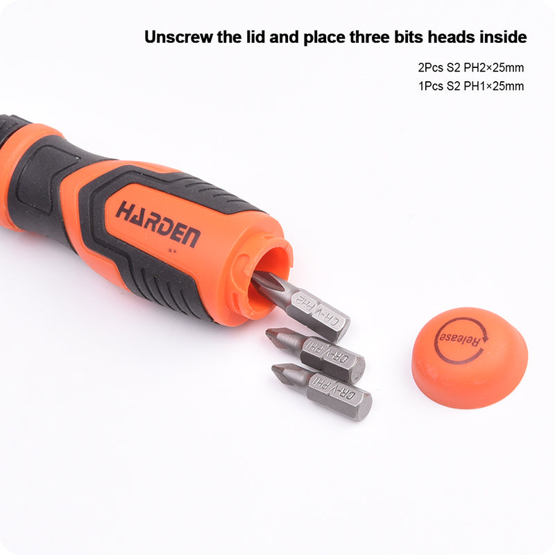 JUEGO DE RATCHET DESTORNILLADOR CON PUNTAS Y SOCKETS (DADOS) 39 PZS - HARDEN