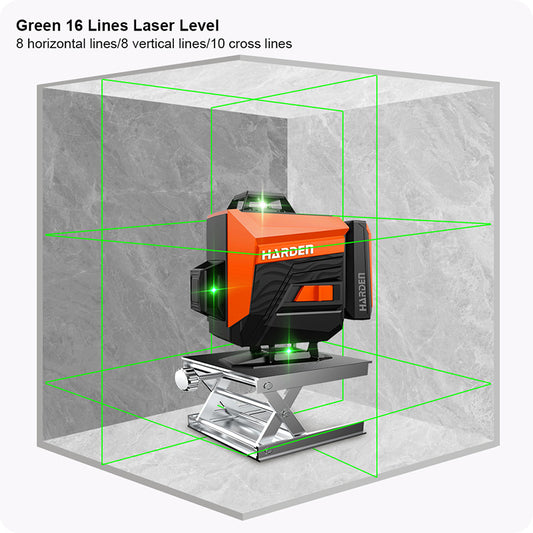 NIVEL LASER VERDE 16 LINEAS - HARDEN