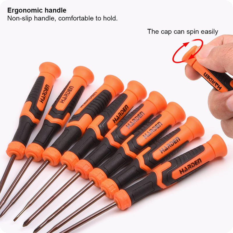 JUEGO DE DESTORNILLADORES DE PRECISION PHS, PALETA Y TORX 9PZS - HARDEN