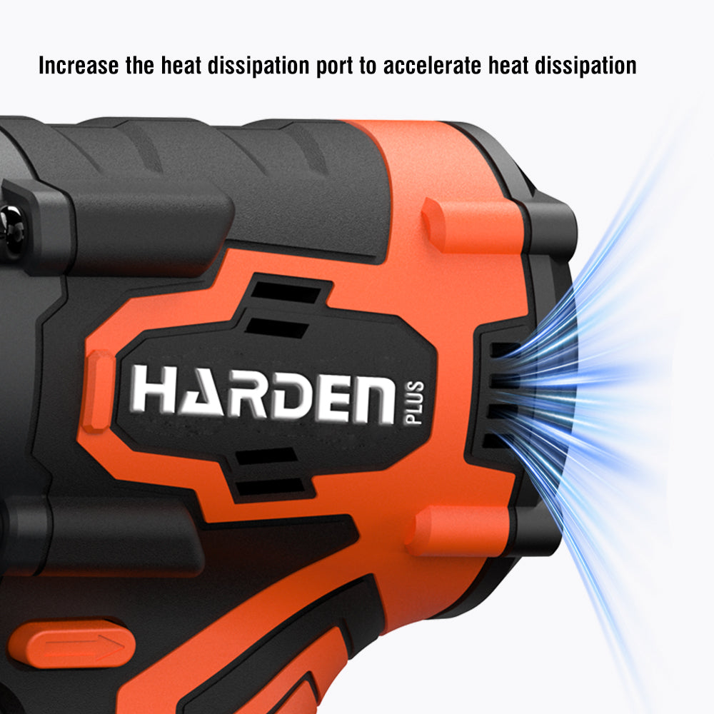 PISTOLA DE IMPACTO INALAMBRICO SIN ESCOBILLA 20V 1/2 500Nm CON BATERIA (4Ah) Y CARGADOR - HARDEN