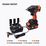 PISTOLA DE IMPACTO INALAMBRICO SIN ESCOBILLA 20V 1/2 500Nm CON BATERIA (4Ah) Y CARGADOR - HARDEN