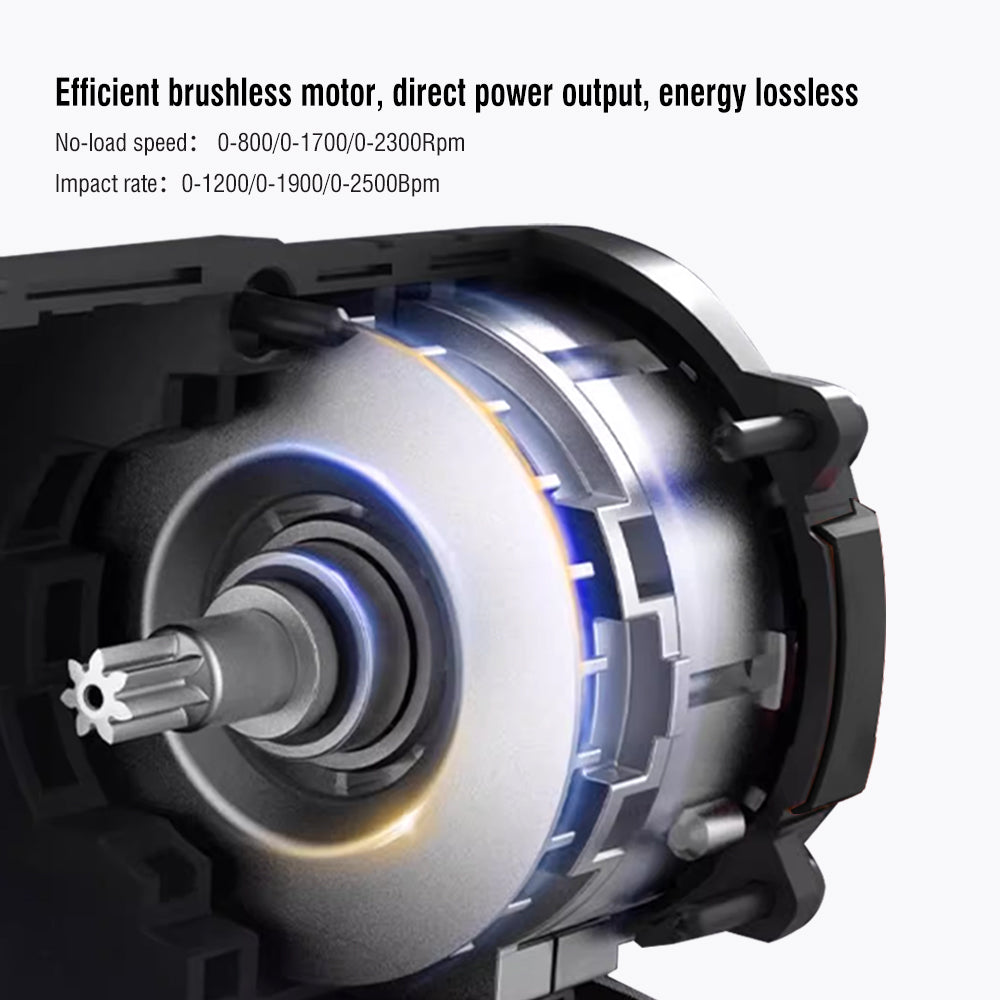 PISTOLA DE IMPACTO INALAMBRICO SIN ESCOBILLA 20V 1/2 850Nm CON BATERIA (4Ah) Y CARGADOR - HARDEN